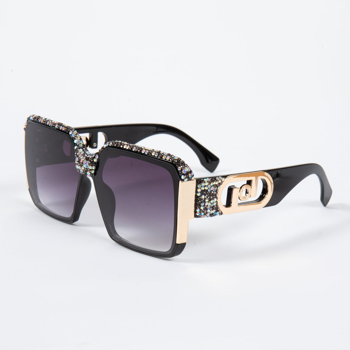 Handmade Rhinestone Square Sunglasses G0545