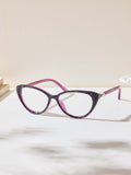 Handmade Rhinestone Cat Eye Reader Glasses G0573-Purple