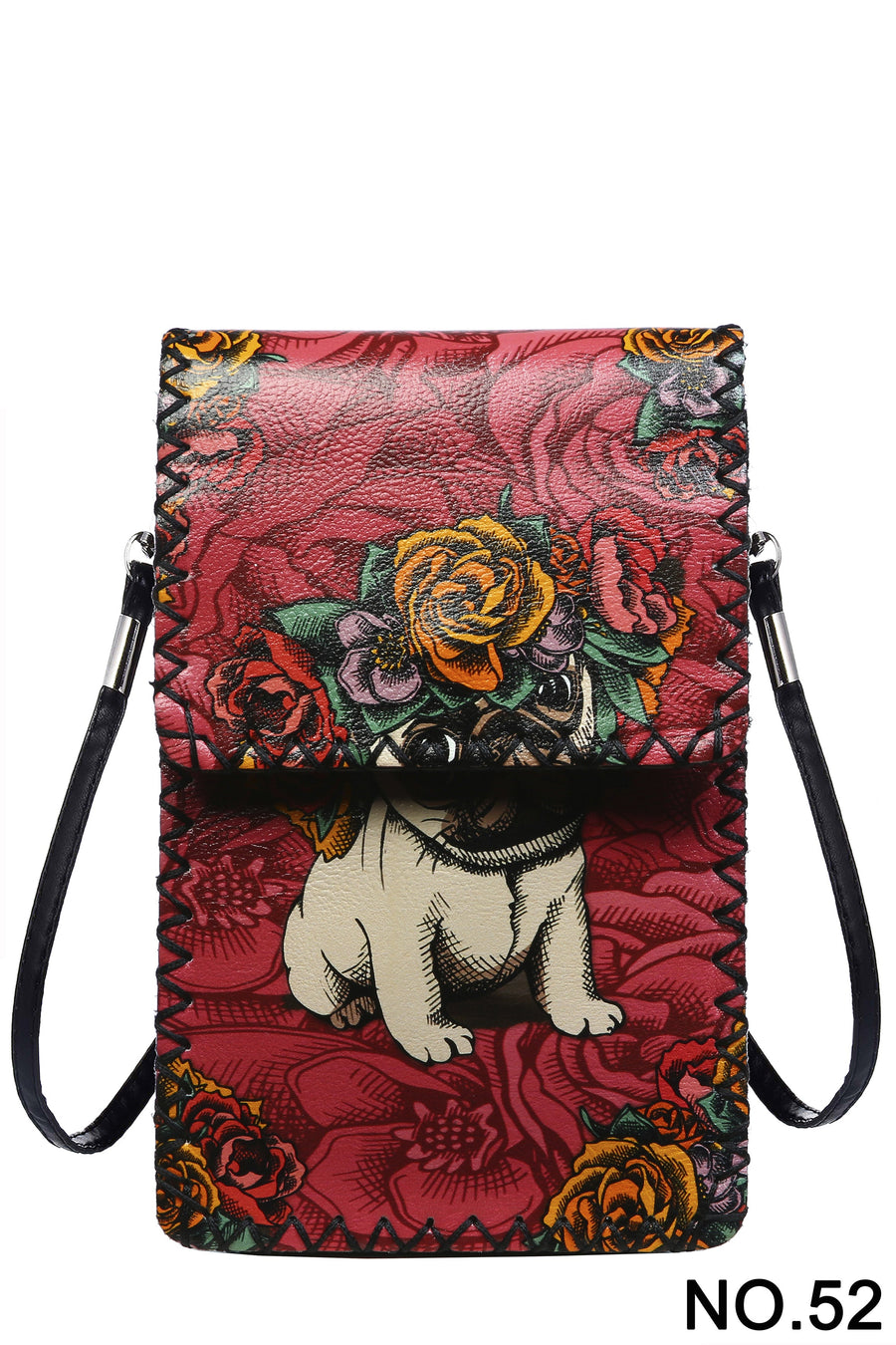 Floral Pug Printed Crossbody HB0580 - No. 52