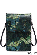 Leaves Print Hand Stitch Crossbody Bag HB0580-117