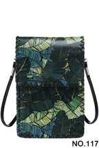 Leaves Print Hand Stitch Crossbody Bag HB0580-117