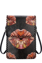 Lips Print Crossbody Bag HB0580 - NO.132 BK