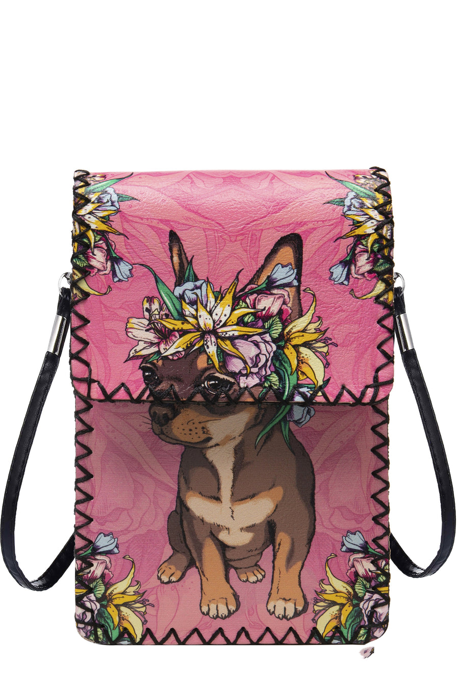 Chihuahua Dog Print Hand-Stitched Crossbody Bag HB0580 - No. 151