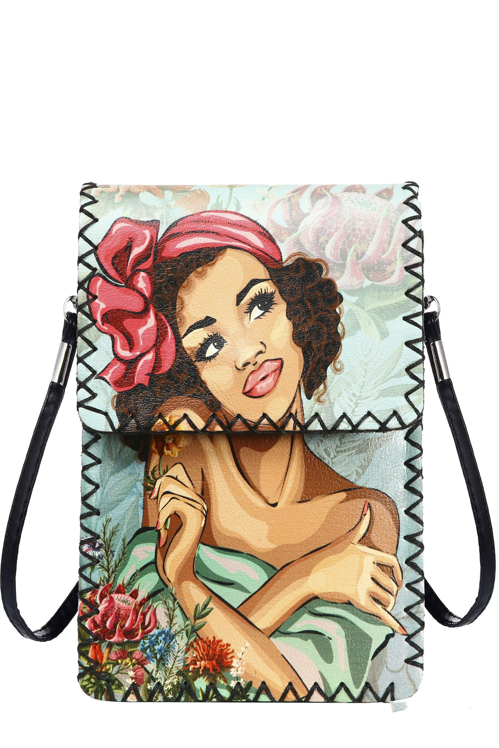 Art Girl Print Crossbody Bag HB0580-NO.165