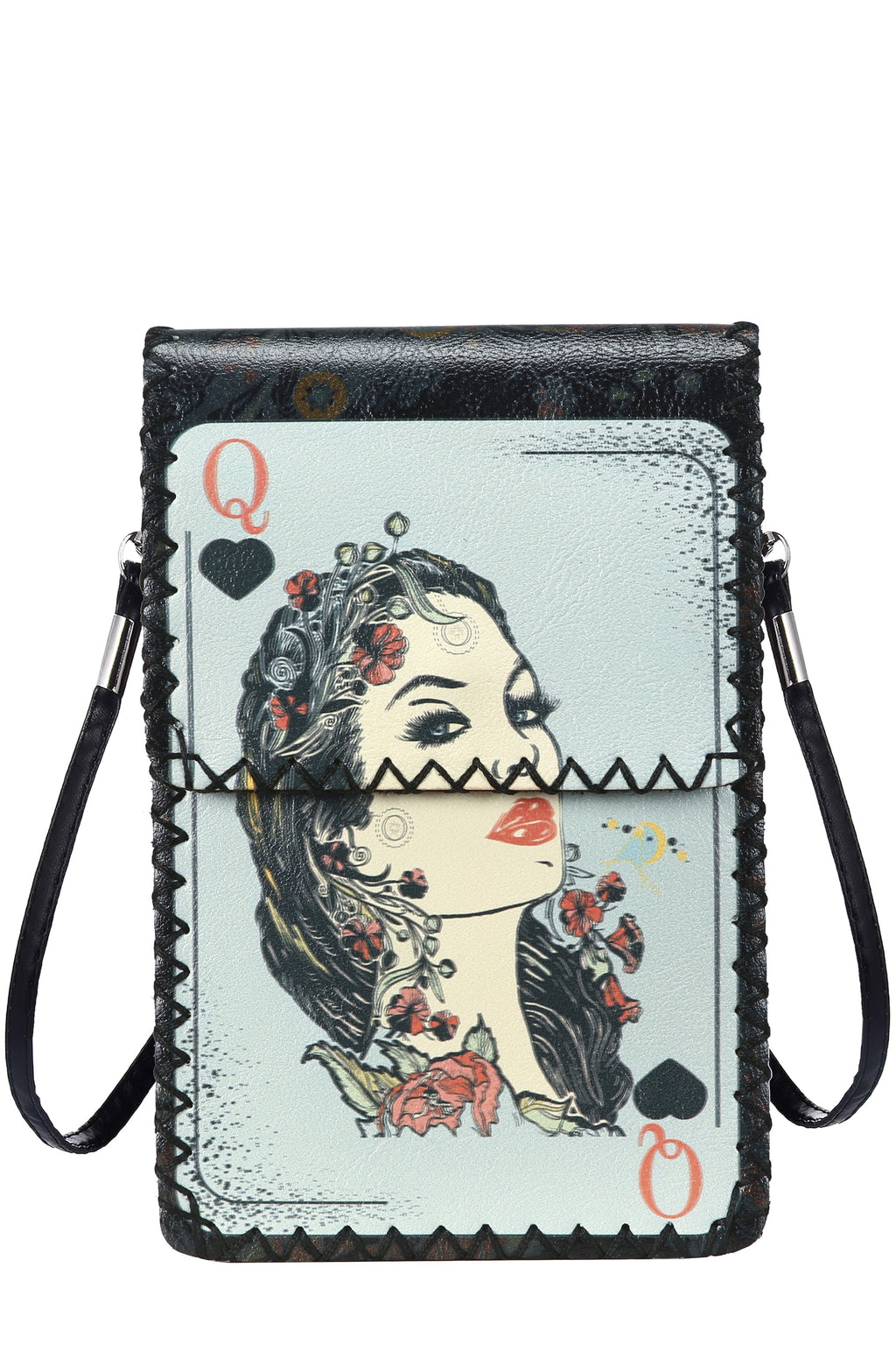 Poker Queen Print Crossbody Bag HB0580 - NO.178