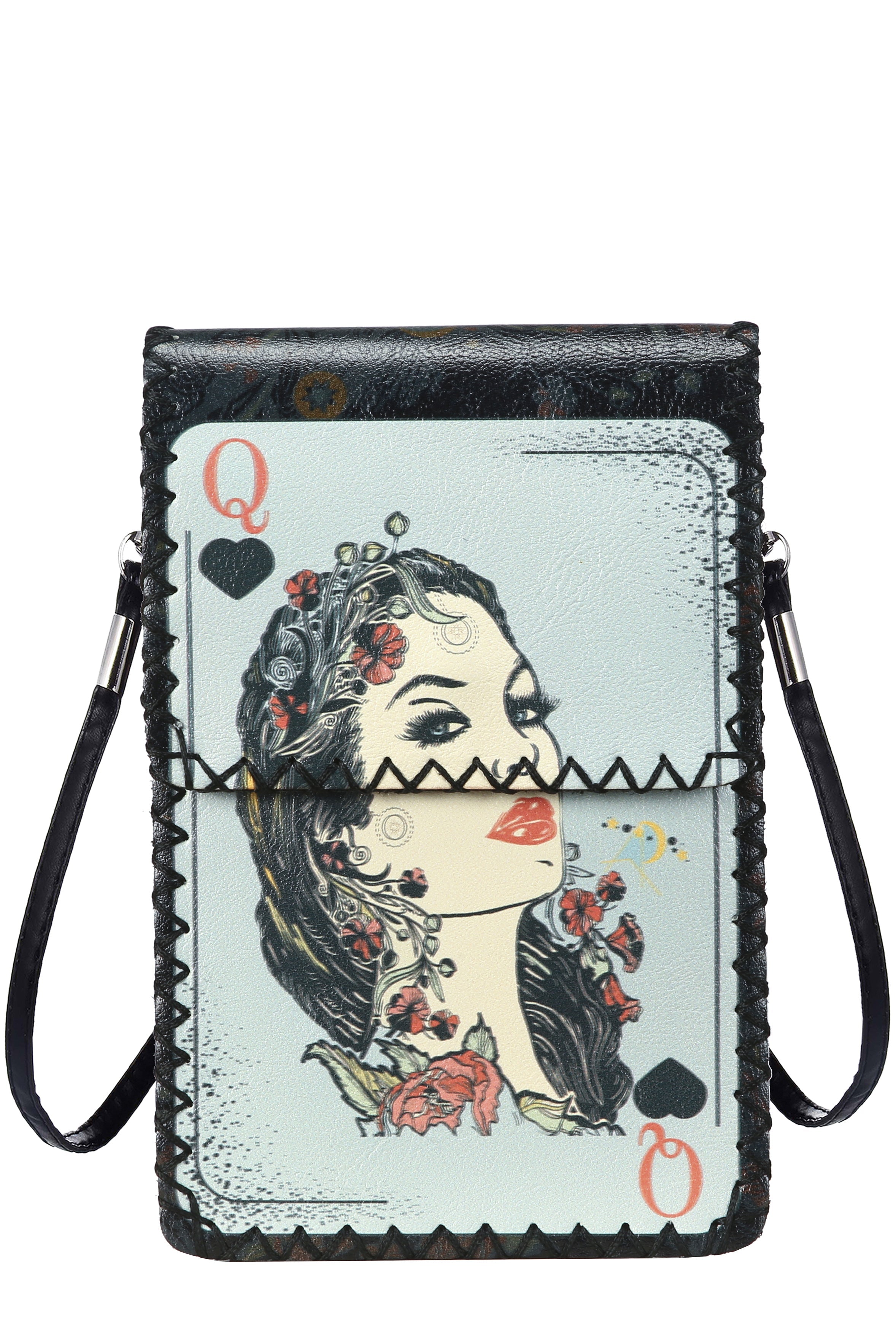 Poker Queen Print Crossbody Bag HB0580 - NO.178
