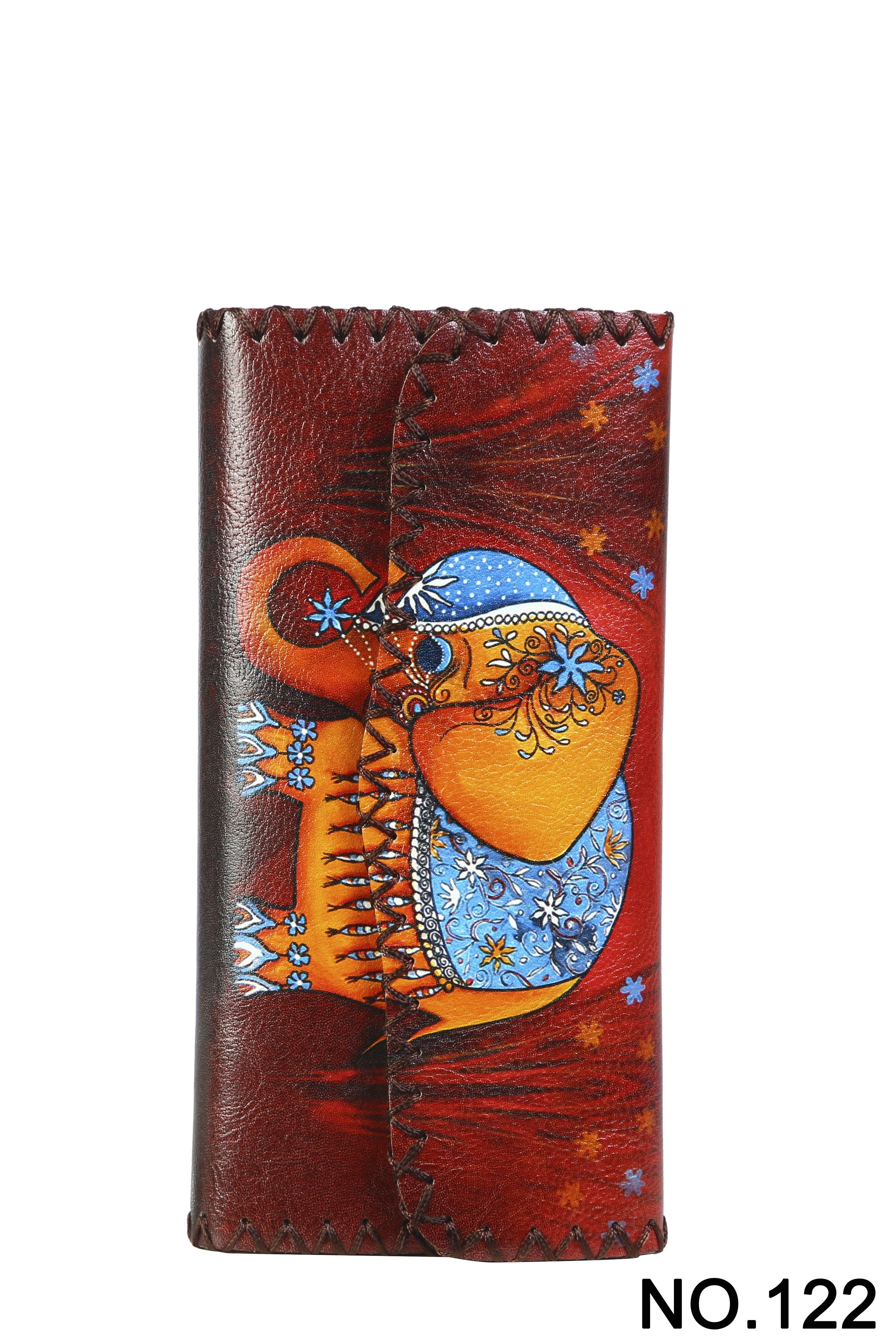 Elephant Print Hand Stitch Wallet HB0582 - NO.122