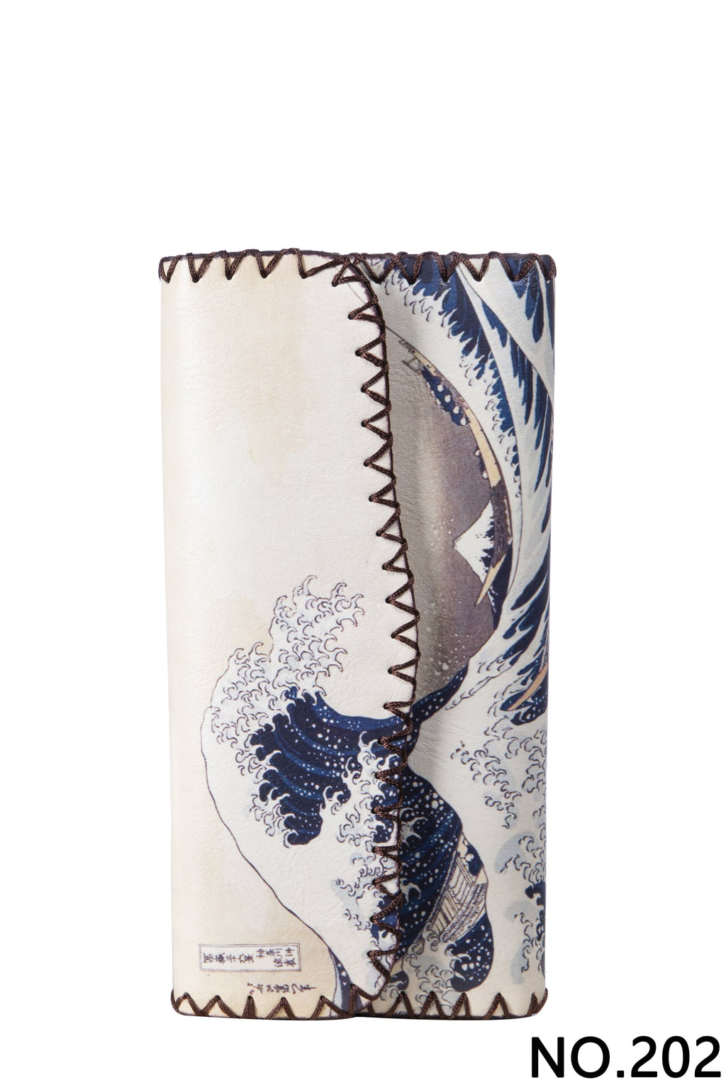 The Great Wave Print Hand Stitch Wallet HB0582 - NO.202