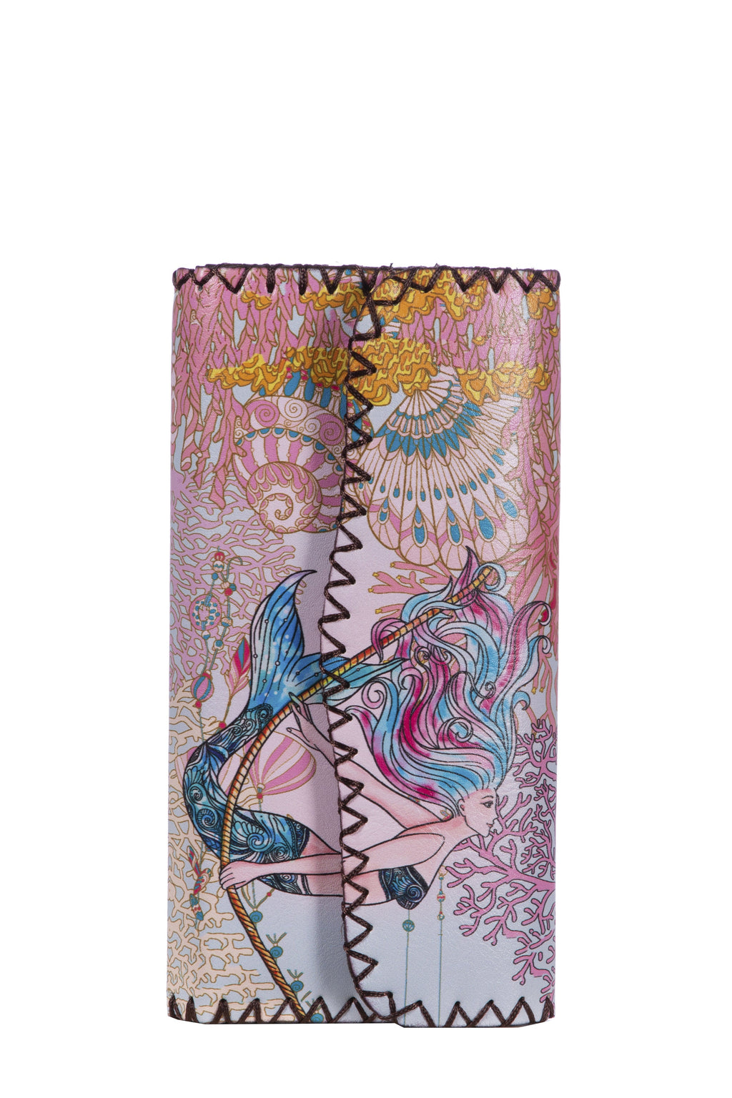 Mermaid Print Hand Stitch Wallet HB0582-NO.206