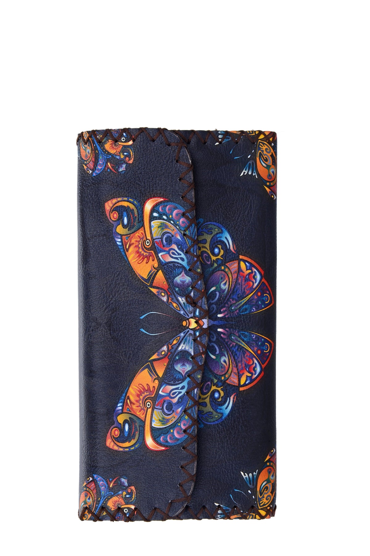 Butterfly Print Hand Stitch Wallet HB0582 - NO.63