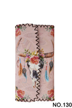 Western Bull Head Dream Catcher Print Hand Stitch Wallet HB0582 - N0.130
