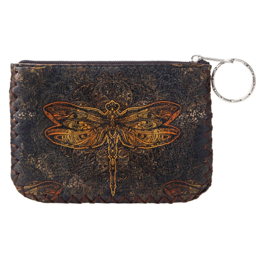 Dragonfly Print Hand-Stitched Coin Purse HB0665 - No. 101