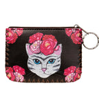 Roses & Kitty Print Hand Stitch Coin Purse HB0665 - NO.121