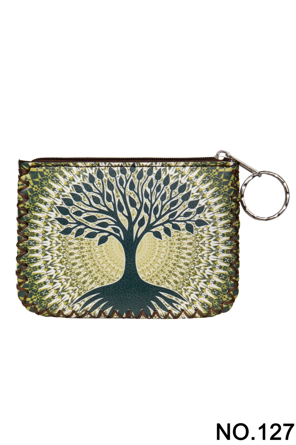 Tree of Life Print Hand Stitch Coin Purse HB0665 - NO.127