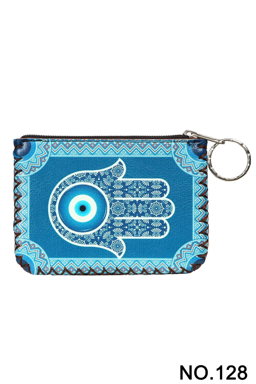 Palm Evil Eye Print Hand Stitch Coin Purse HB0665 - NO.128