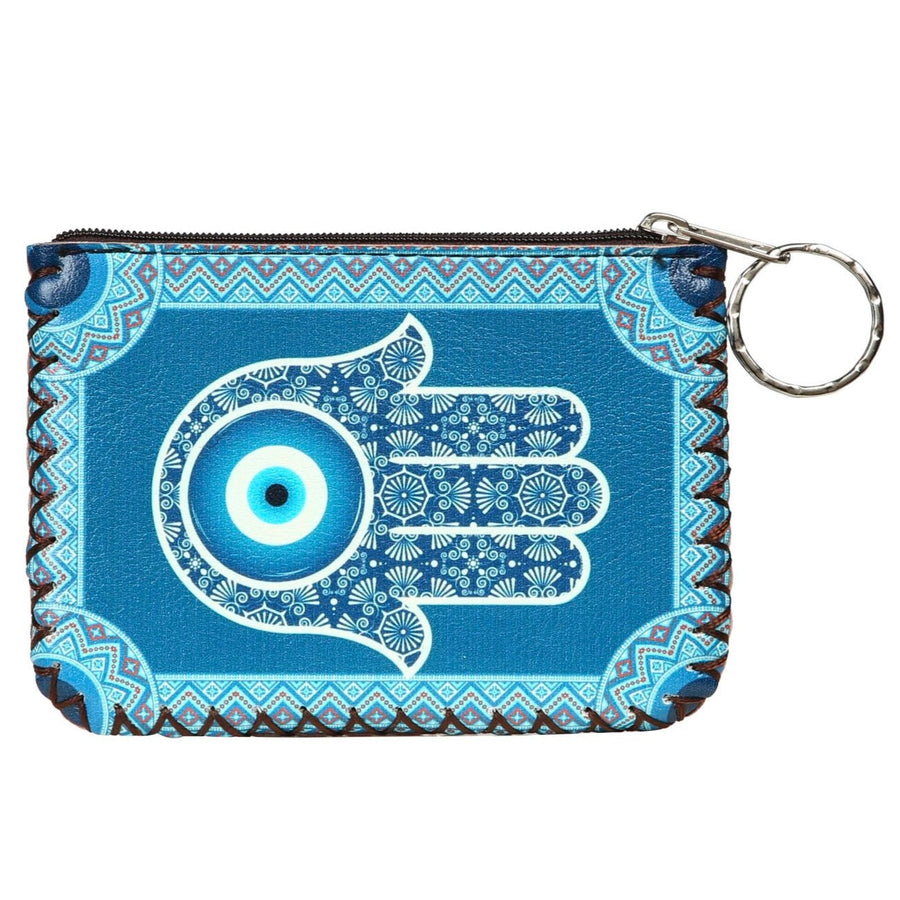 Palm Evil Eye Print Hand-Stitched Coin Purse HB0665 - No. 128