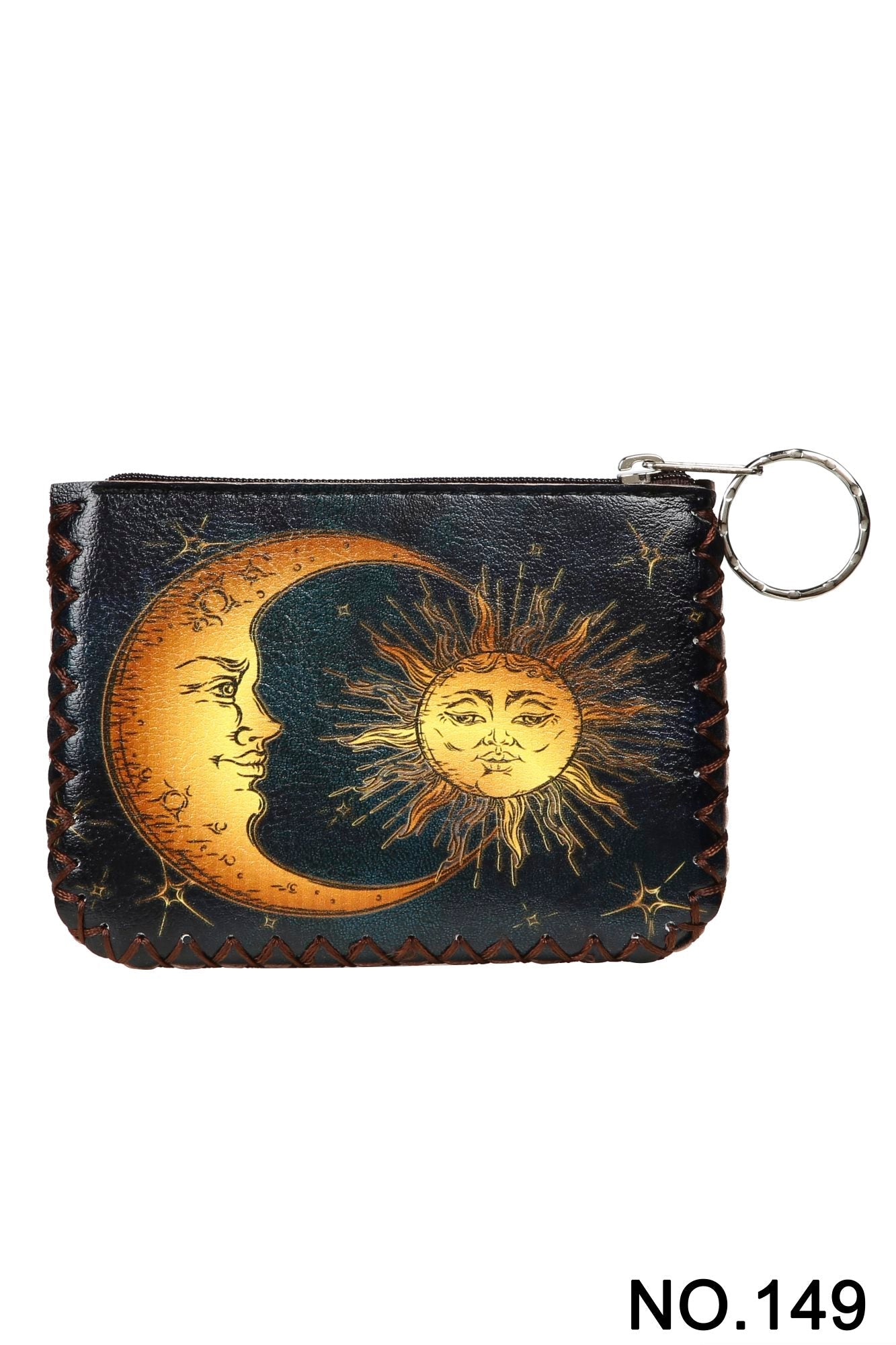 Moon & Sun Print Hand Stitch Coin Purse HB0665 - NO.149