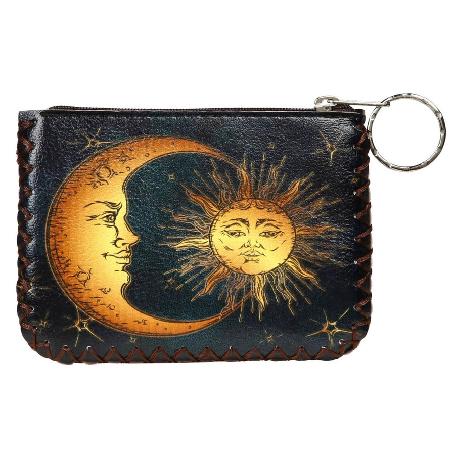 Moon & Sun Print Hand-Stitched Coin Purse HB0665 - No. 149