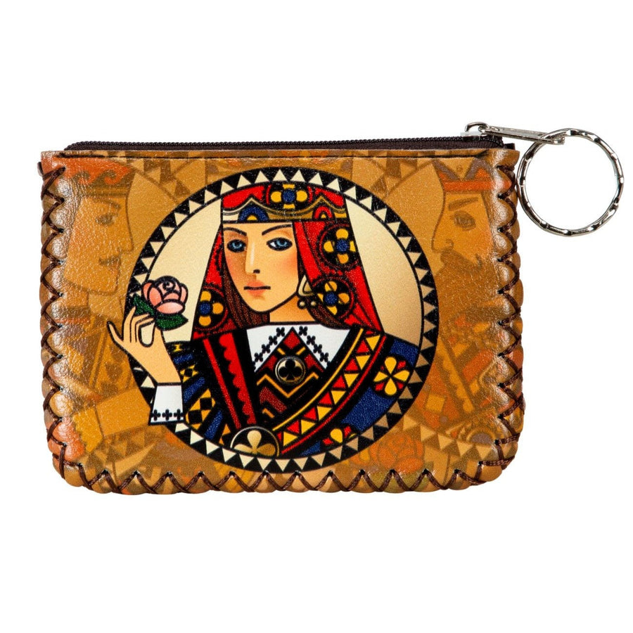 Poker Queen Print Hand-Stitched Coin Purse HB0665 - No. 172