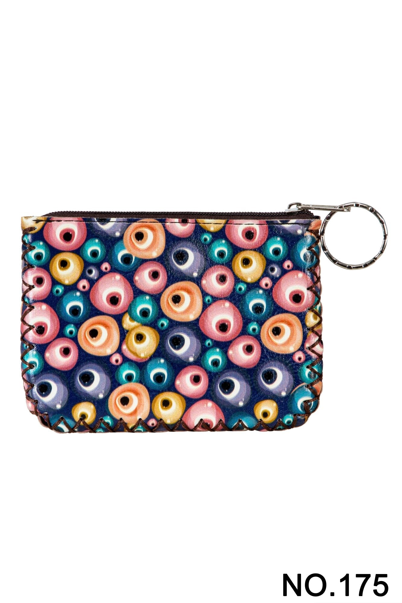 Evil Eyes Print Hand Stitch Coin Purse HB0665 - NO.175