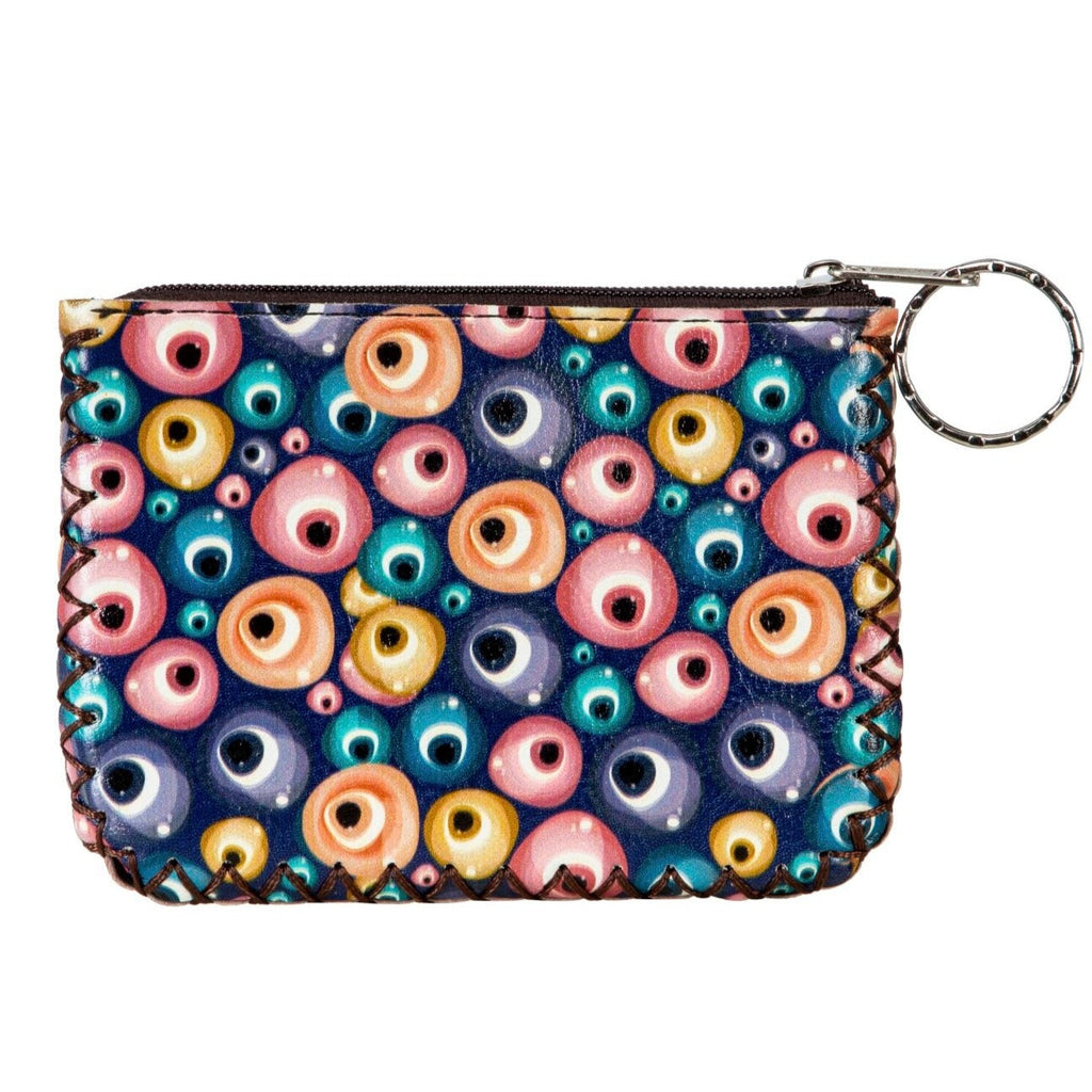 Evil Eyes Print Hand Stitch Coin Purse HB0665 - NO.175