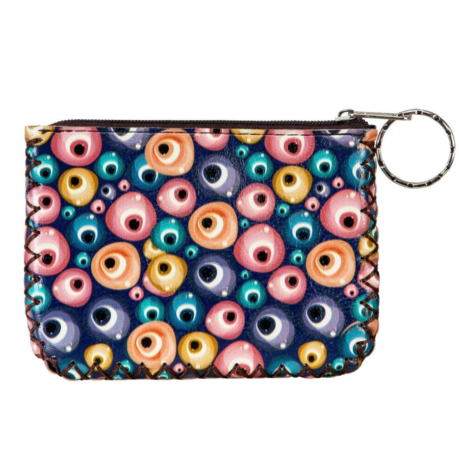 Evil Eyes Print Hand-Stitched Coin Purse HB0665 - No. 175