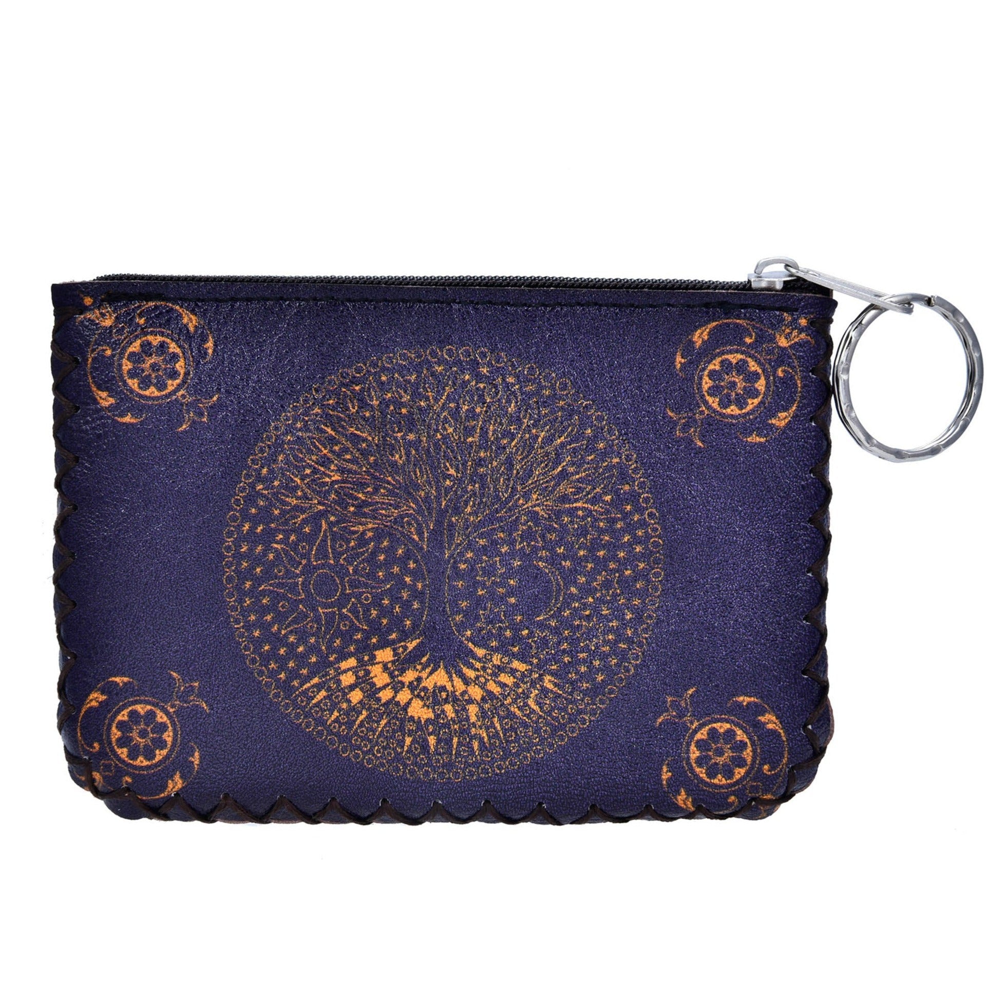 Tree Of Life Print Hand Stitch Coin Purse HB0665 - NO.36