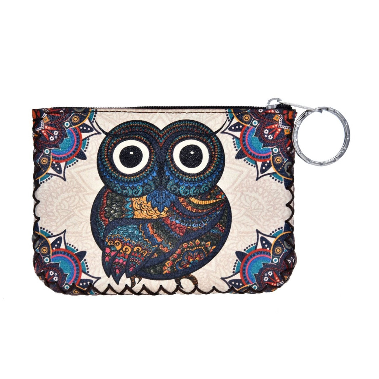 Owl Print Hand Stitch Coin Purse HB0665 - NO.38