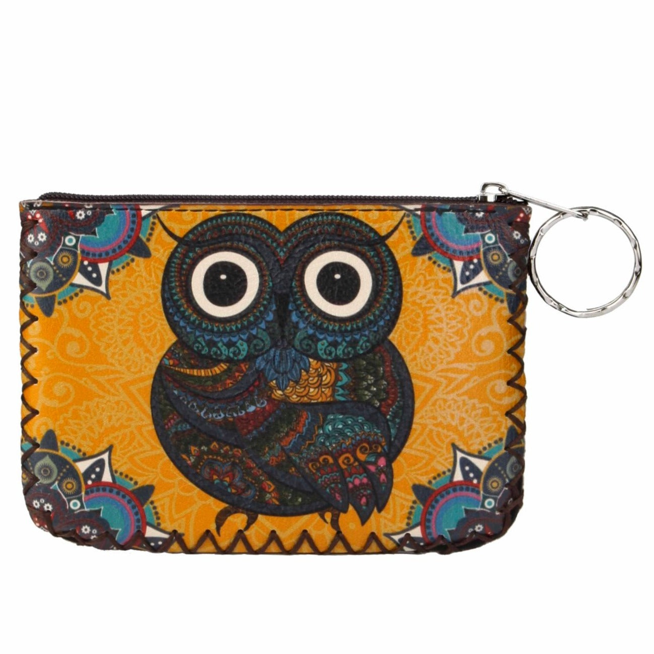 Owl Print Hand Stitch Coin Purse HB0665 - NO.38