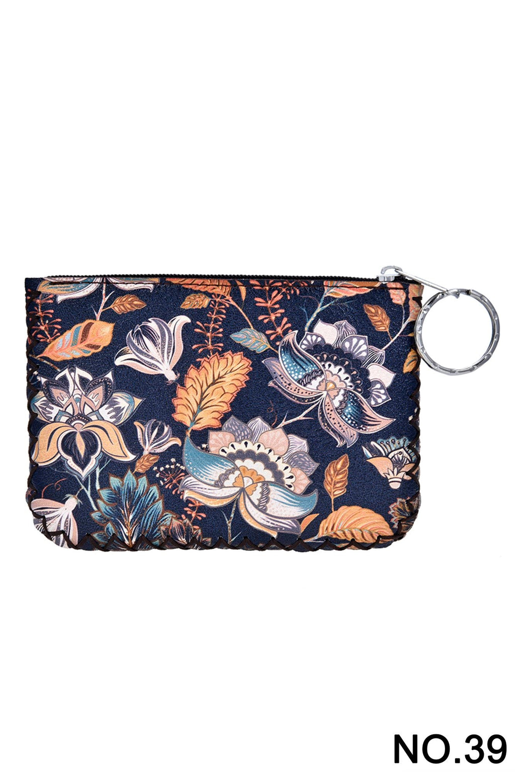 Leaf Print Hand Stitch Coin Purse HB0665 - NO.39
