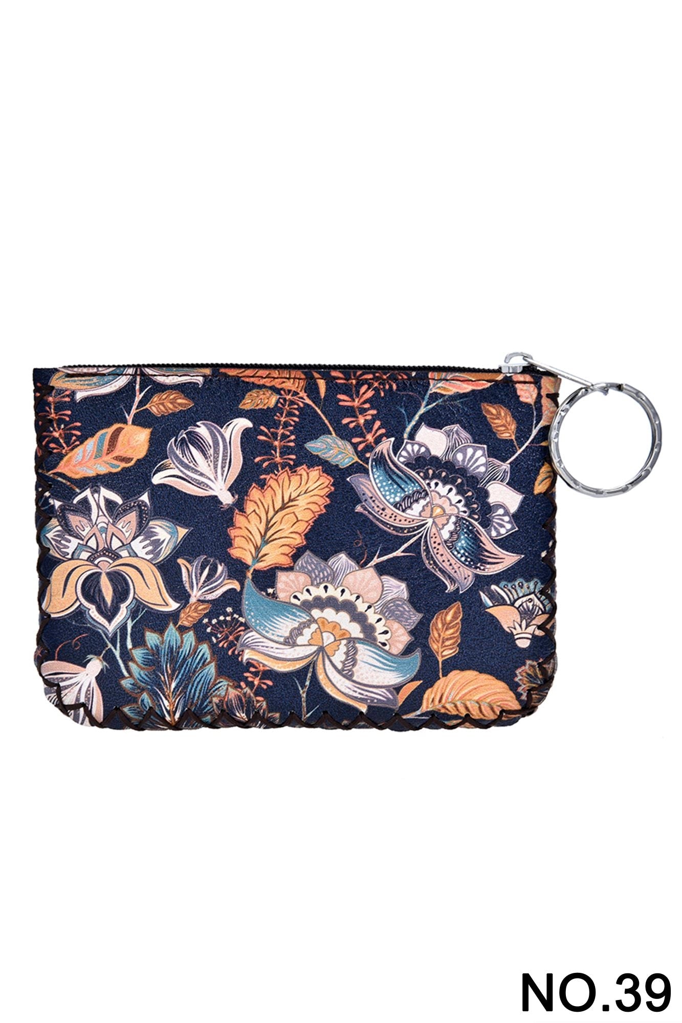 Leaf Print Hand Stitch Coin Purse HB0665 - NO.39