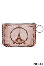 Eiffel Tower Print Hand Stitch Coin Purse HB0665 - NO.47