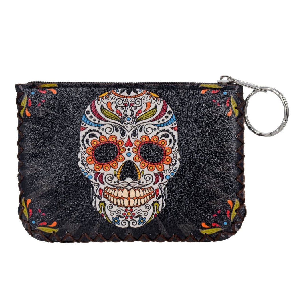 Skull Candy Print Hand Stitch Coin Purse HB0665 - NO.58