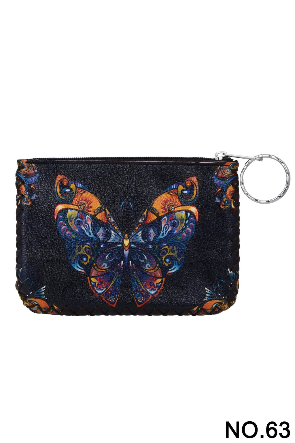 Butterfly Print Hand Stitch Coin Purse HB0665 - NO.63