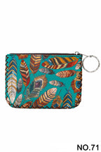 Feather Print Hand Stitch Coin Purse HB0665 - NO.71