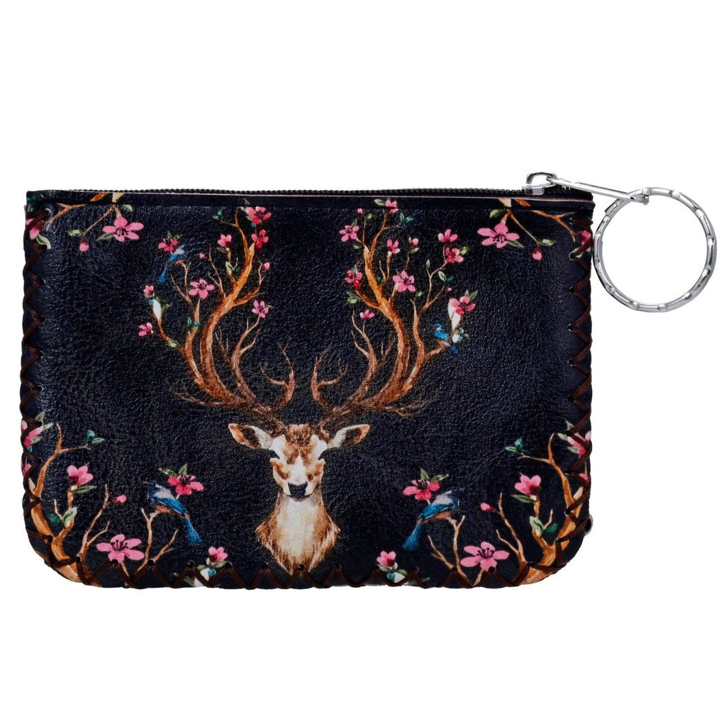 Deer Print Hand Stitch Coin Purse HB0665 - NO.72