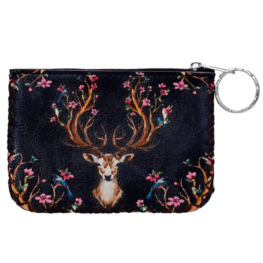Deer Print Hand-Stitched Coin Purse HB0665 - No. 72