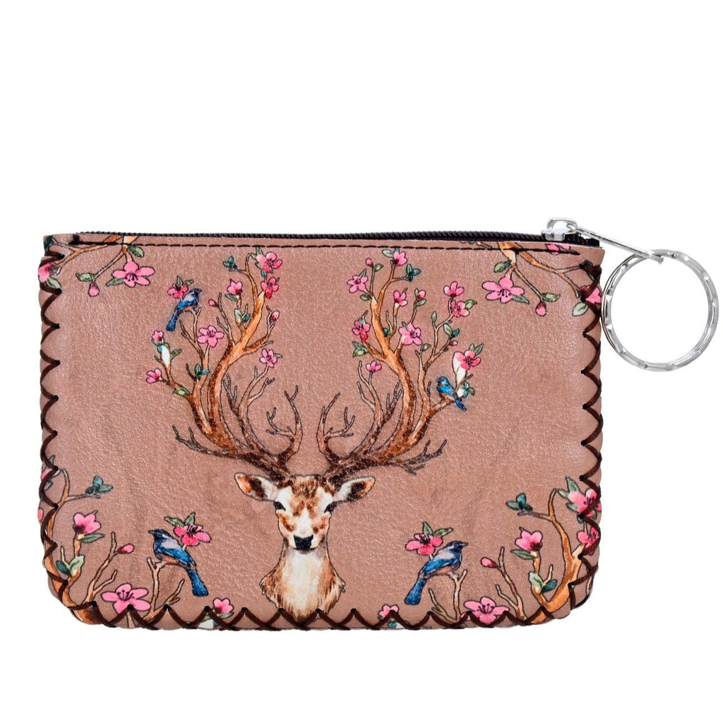 Deer Print Hand-Stitched Coin Purse HB0665 - No. 72