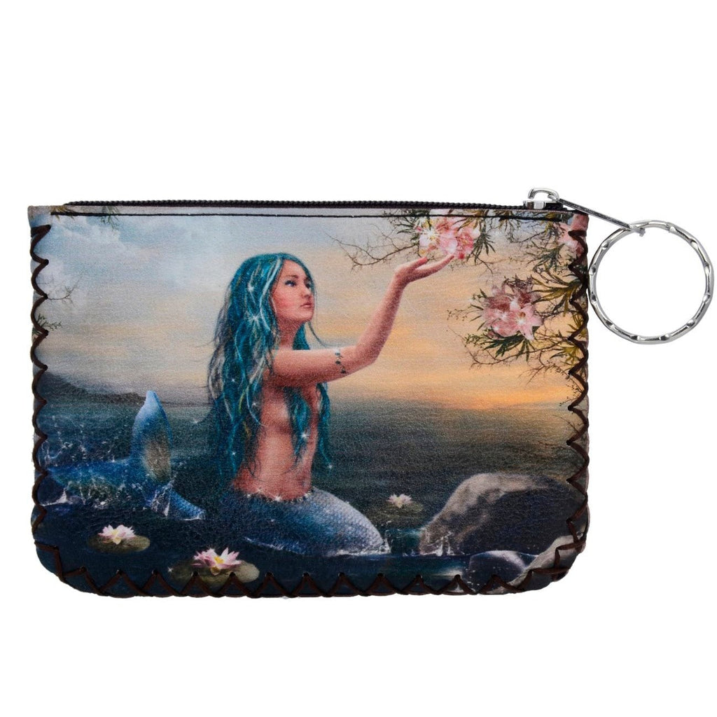 Mermaid Print Hand Stitch Coin Purse HB0665 - NO.74