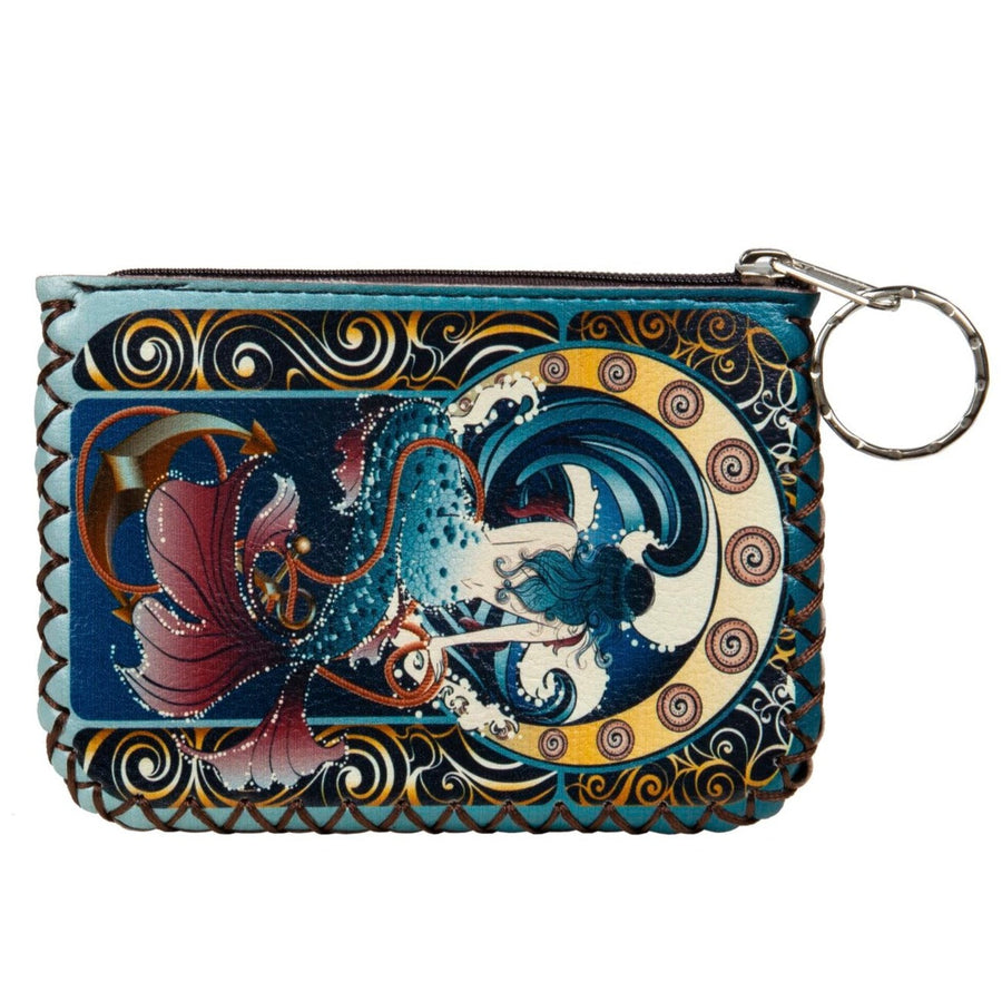 Mermaid Print Hand-Stitched Coin Purse HB0665 - No. 158