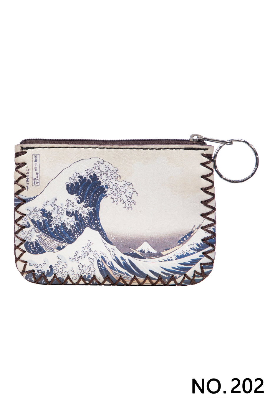 The Great Wave Print Hand-Stitched Coin Purse HB0665 - No. 202