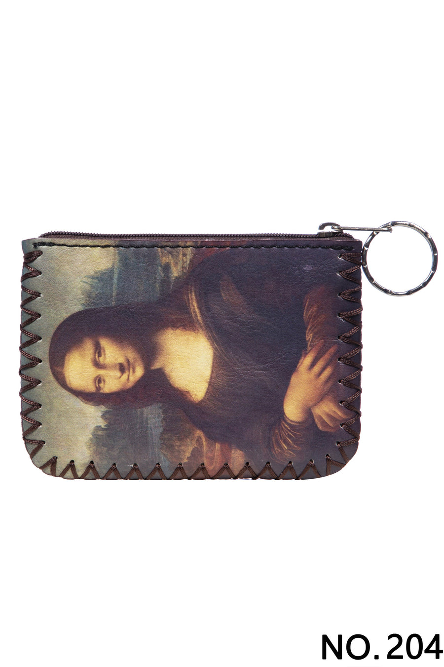 Mona Lisa PPrint Hand-Stitched Coin Purse HB0665 - No. 204