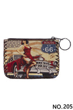 Route 66 Print Hand Stitch Coin Purse HB0665-NO.205