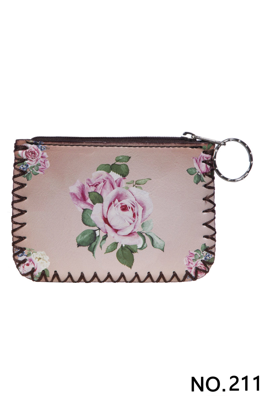 Rose Print Hand-Stitched Coin Purse HB0665 - No. 211