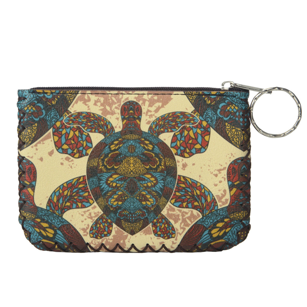 Sea Turtle Print Hand Stitch Coin Purse HB0665 - NO.100