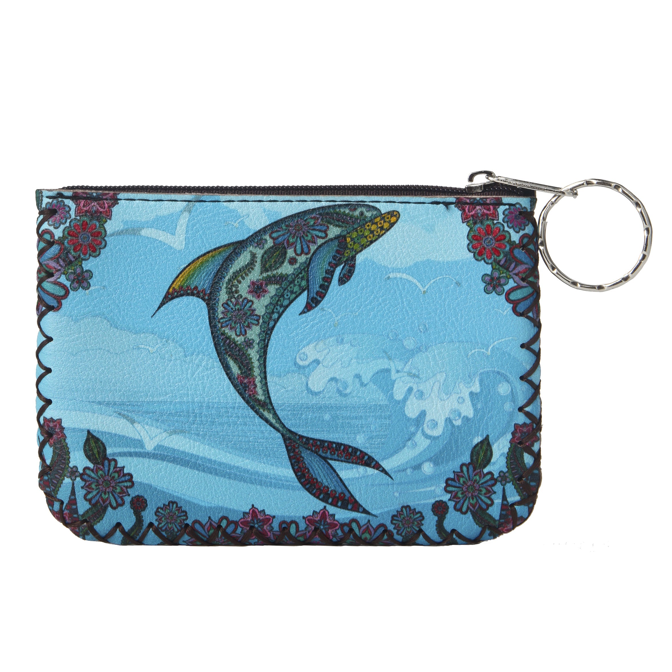 Dolphin Print Hand Stitch Coin Purse HB0665 - NO.109