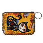 Dia De Los Muertos Cat Print Hand Stitch Coin Purse HB0665 - NO.159