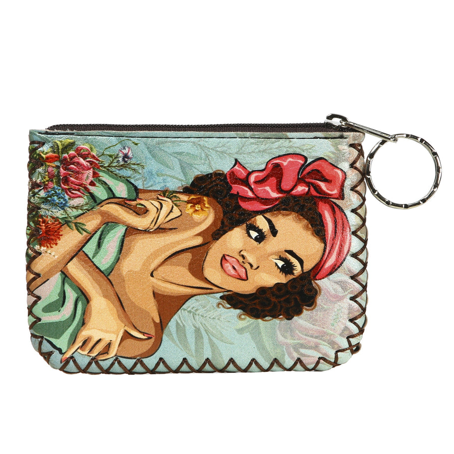 Art Girl Print Hand-Stitched Coin Purse HB0665 - No. 165