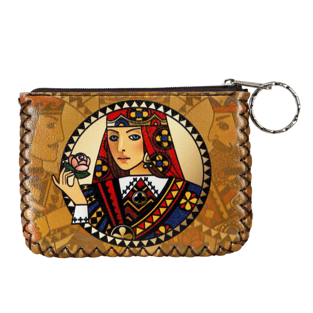 Poker Queen Print Hand Stitch Coin Purse HB0665 - NO.172