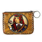Poker Queen Print Hand Stitch Coin Purse HB0665 - NO.172